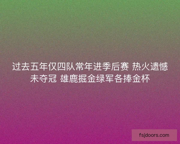 过去五年仅四队常年进季后赛 热火遗憾未夺冠 雄鹿掘金绿军各捧金杯