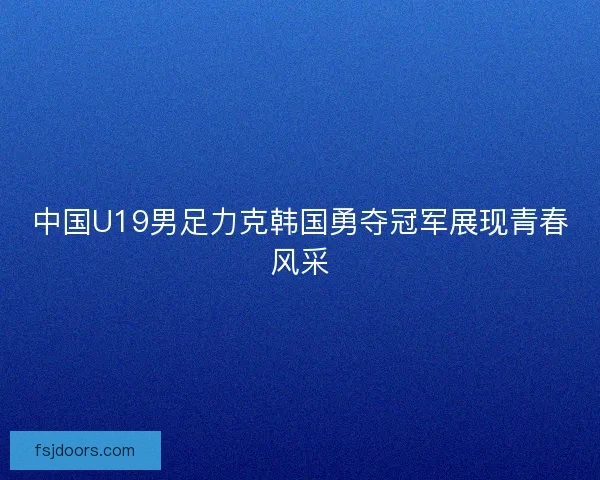 中国U19男足力克韩国勇夺冠军展现青春风采